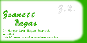 zsanett magas business card